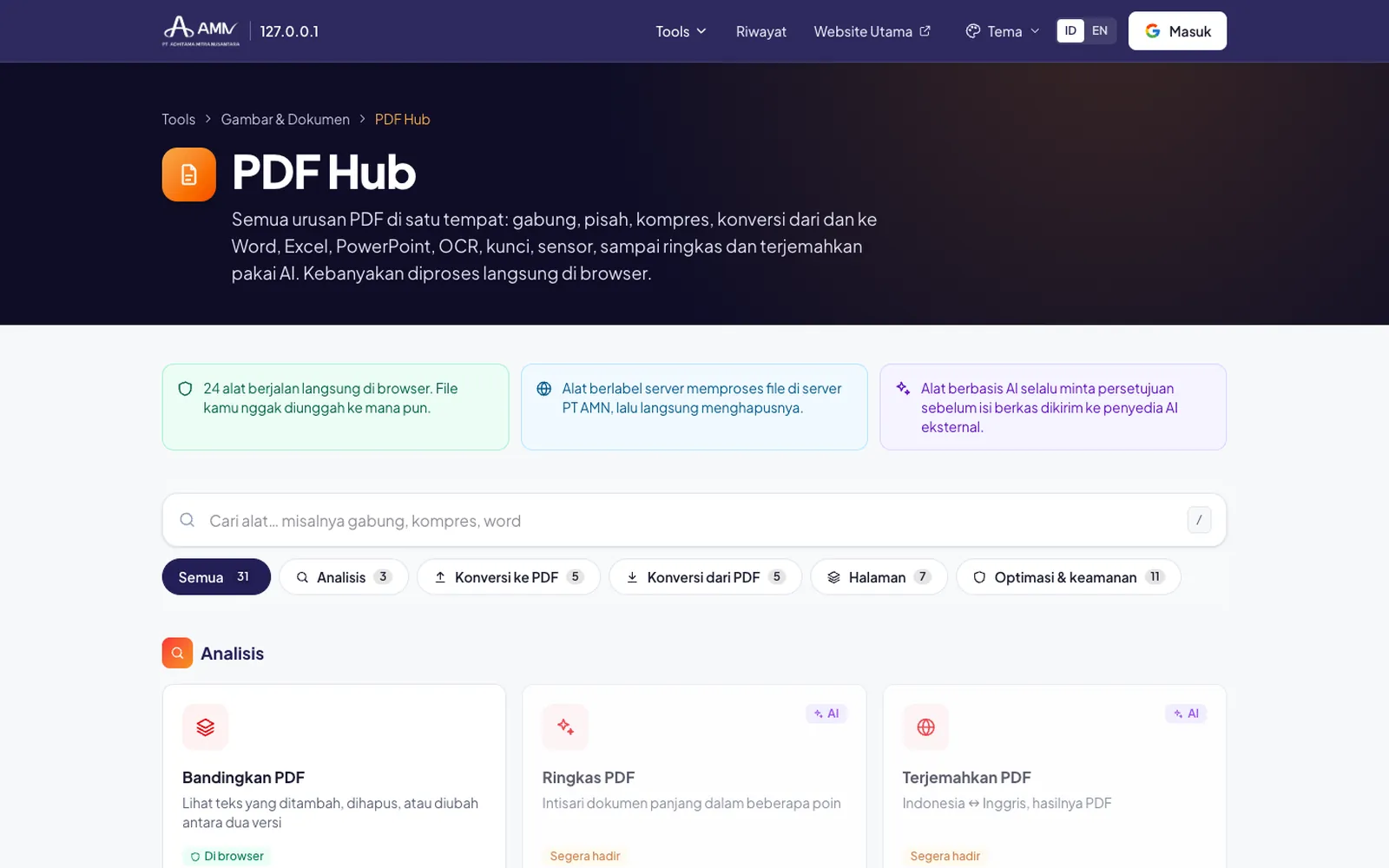 PDF Hub & Tools — ptamn.id