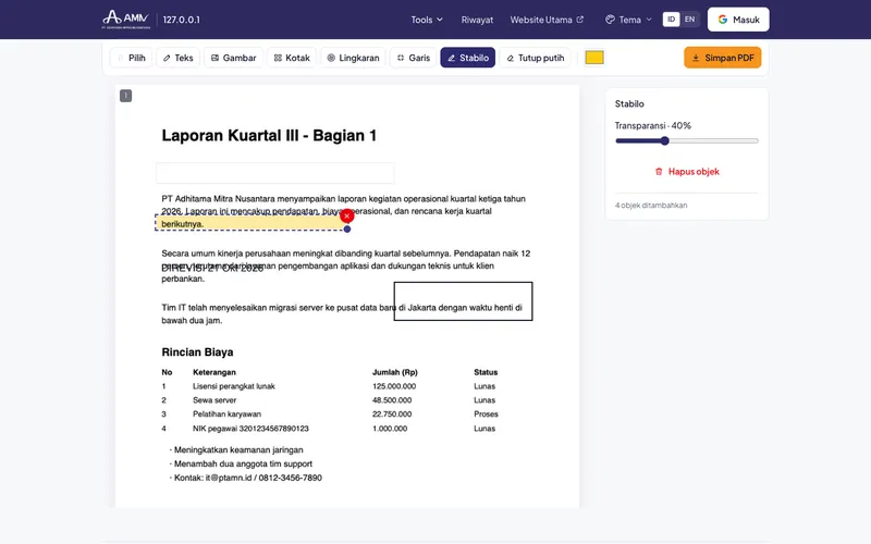 PDF Hub & Tools — Edit PDF langsung di browser